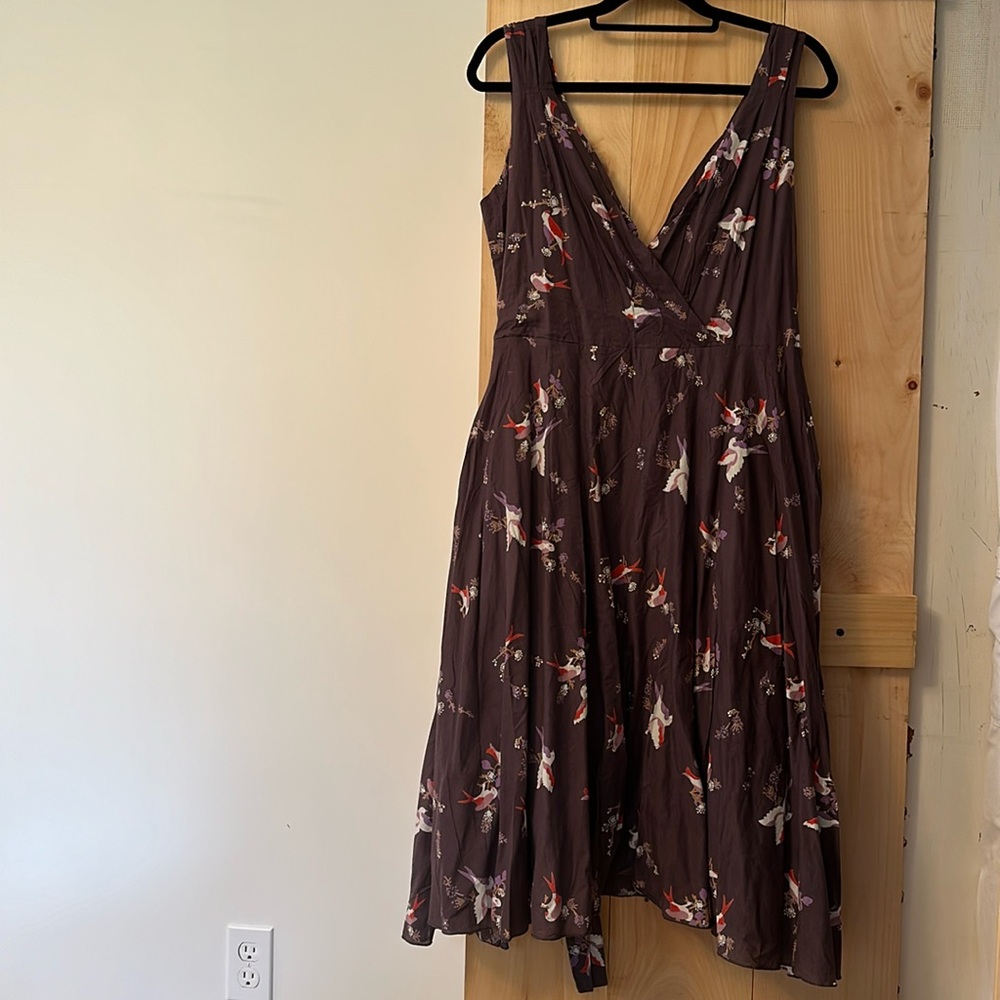 Anmoi size 14 Purple, boho bird dress
